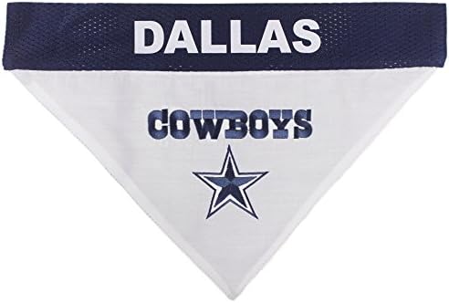 Pets First NFL DOG BANDANA - DALLAS COWBOYS REVERSIBLE PET BANDANA. 2 Sided Sports Bandana with a PREMIUM Embroidery TEAM LOGO, Large/X-Large. - 2 Sizes & 32 NFL Teams available, DAL-3217-L-XL - Image 3