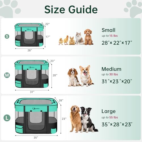 Siedihit 35" Dog Playpen,Cat Puppy Pen, Pet Portable Crate Indoor Outdoor - Image 2