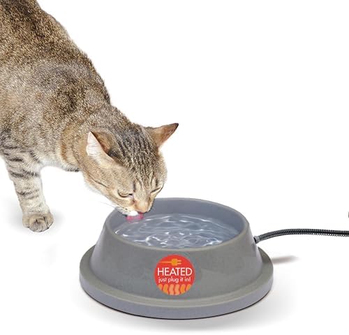 K&H Heated Water Bowl, Thermal-Bowl for Cats & Dogs, Safety Listed 12W by KHPetProducts