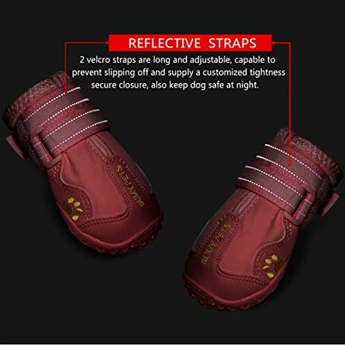 QUMY Dog Shoes for Hot Pavement, Dog Snow Boots & Paw Protectors for Winter - Image 5