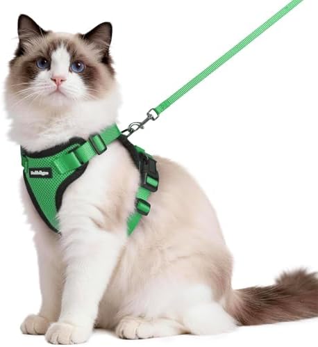 rabbitgoo Cat Harness and Leash Set, Escape Proof Vest, Grass Green by rabbitgoo