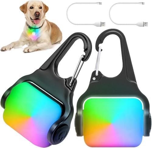 Dog Lights for Night Walking, Clip on Dog Collar Light - 3 Modes, USB-C Rechargeable, IP65 Waterproof, LED Safety Light for Running, Camping, Climbing, Bike by Outopest