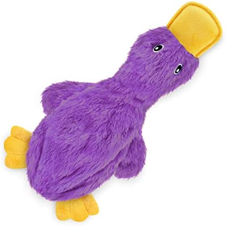 Best Pet Supplies Interactive Squeaky Dog Toy - Crinkle Duck, Purple by BestPetSuppliesLLC
