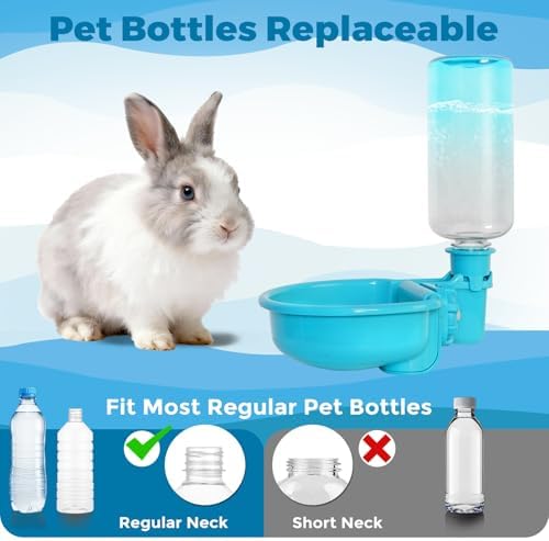 VANNON 16 oz Gravity Pet Water Bowl, Anti-Splash Dispenser, Gradient Blue - Image 2