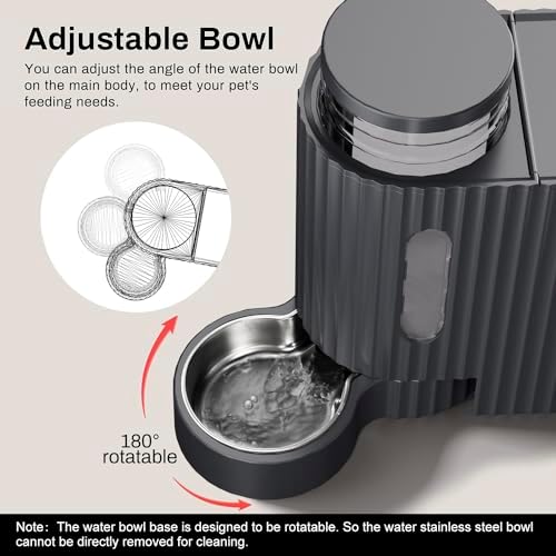 Gravity Automatic Cat Feeder, Water & Food Dispenser Set, Stainless Bowls - Image 4