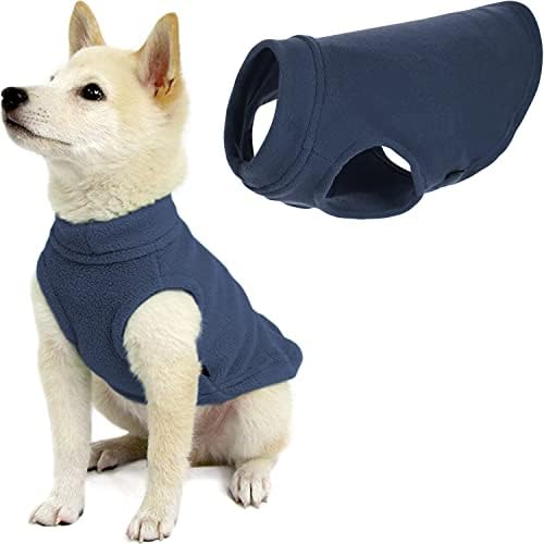 Gooby Stretch Fleece Vest Dog Sweater, Indigo Blue, Medium by Gooby