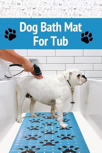 Dog Bath Mat for Tub -Non-Slip Bath Pad for Pet Dogs-Shower Non-Slip Mat Quick Drain Dog Shower Accessory pad Supplies 39.4x15.7 Inches (Blue) - Image 3
