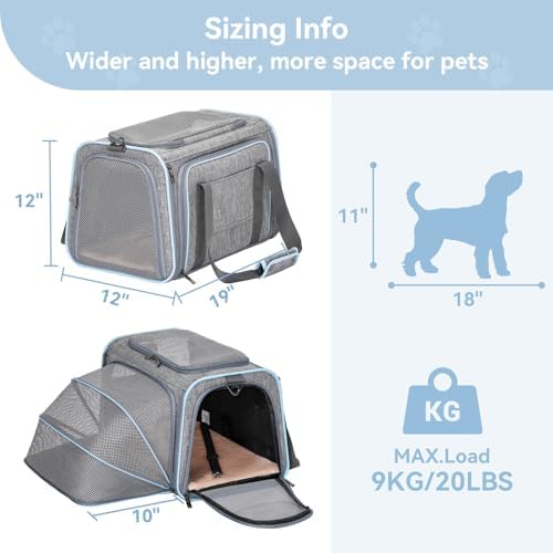 Petsfit Large Expandable Cat Carrier for Travel, Up to 18 lb - Image 2