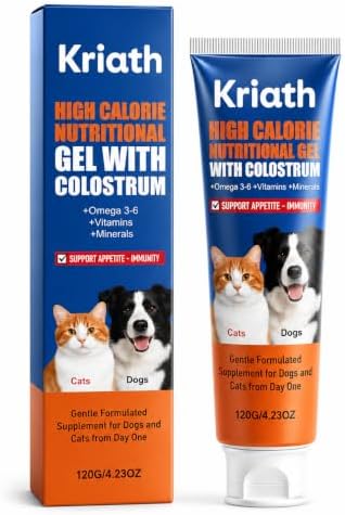 High Calorie Nutritional Gel for Cats and Dogs, Pet Nutrition Supplement with Colostrum, Omega 3 6, Vitamins and Minerals, Calorie Booster Gel for Daily Wellness Support, Easy Feeding Formula by Unknown