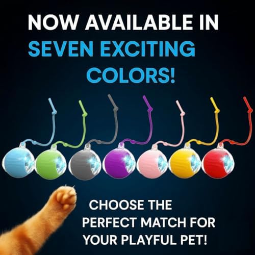 Purrmitive 2026 Durable Interactive Cat Toys for Indoor Cats, Dog Toys Ball, Rolling Pet Ball, Smart Automatic Cat Chase Balls Toy, Interactive Dog Toys Speedy Tail,Kitten & Cat Toys Interactive (Red) - Image 5
