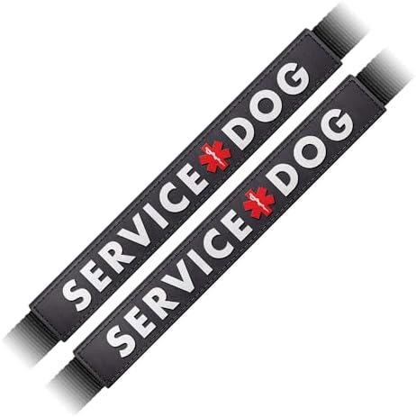 Waterproof Dog Leash Sleeve, Service Dog Dual-Sided Message Wrap, 2-Pack by TuffPupper