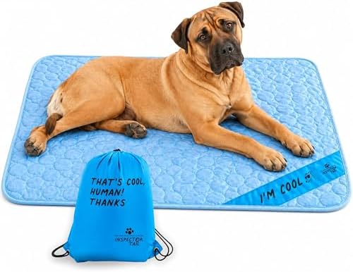 INSPECTOR TAIL Dog Cooling Mat, Indoor & Outdoor, XXL Self Cooling Pad by InspectorTail