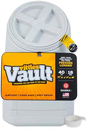 Vittles Vault Airtight Stackable Pet Food Storage Container, Up to 40lbs by Gamma2