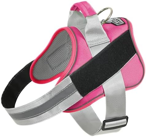 Bolux Dog Harness, No-Pull Reflective Dog Vest, Breathable Adjustable Pet Harness with Handle for Outdoor Walking - No More Pulling, Tugging or Choking (Fuchsia, Small (Pack of 1)) by Bolux