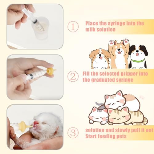 Pet Feeding Bottle and Syringes with Nipples for Small Cat Dog Animals (Model 2) - Image 4