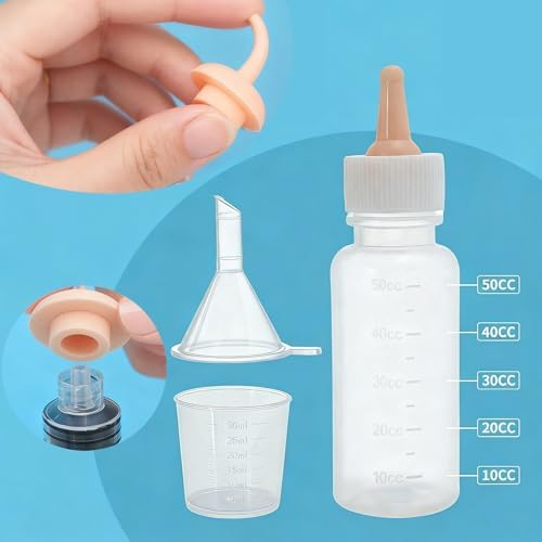 Pet Nursing Kit – Kitten Bottle Feeding Set with Nipples, Syringes, and Formula Dispenser for Newborn Puppies, Kittens, Baby Squirrels, and Other Small Animals - Image 7