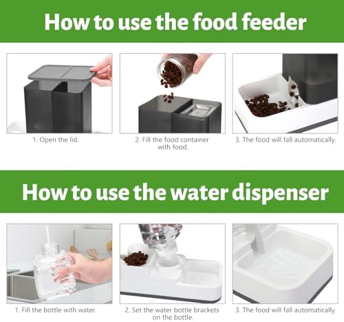 Yummy Sam Automatic Small Pet Feeder and Water Dispenser, Grey - Image 5