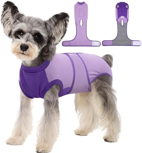 Kuoser Dog Recovery Suit, Female Male Spay Neuter Surgery Suit, Purple, S by Kuoser