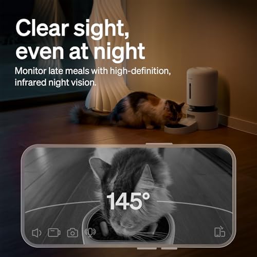 PETLIBRO Automatic Cat Feeder with Camera,Auto Food Dispenser,1080P HD Video w/Night Vision,5G WiFi w/2-Way Audio,Stainless Steel Slow Food Tray-Small Dog, 5L-with Camera & Slow Feed Bowl (Pack of 4) - Image 5
