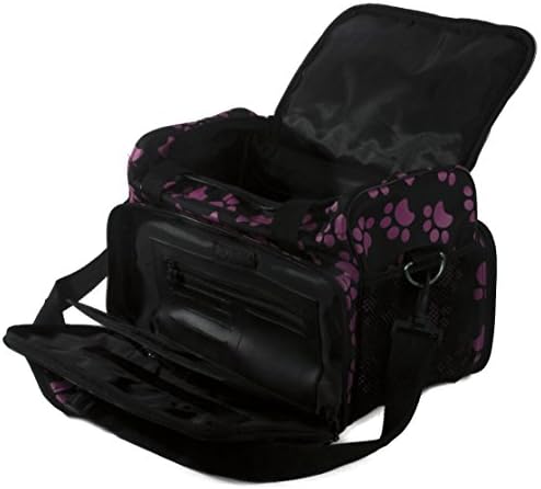 Wahl Professional Animal Travel Tote Bag with Zipper, Berry Paw Print Design (#97764-400), 9 Inches -Berry - Image 3