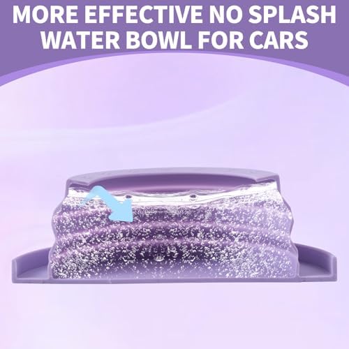Spill Proof Dog Water Bowl for Car Road Trip, Collapsible Pet Travel Bowl - Image 4