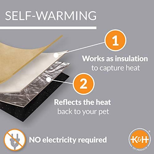 K&H PET PRODUCTS Self-Warming Crate Pad Gray X-Small 14 X 22 Inches - Image 2