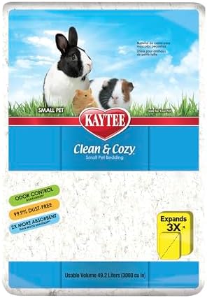 Kaytee Clean & Cozy Paper Bedding for Small Animals, White, 49.2 Liters by Kaytee