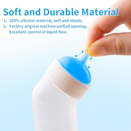Pet Nursing Bottle for Newborn Animals,Kitten Bottle Feeding Kit Silicone Nipple for Kittens Puppys Rabbits Squirrel (Blue, Small) - Image 5
