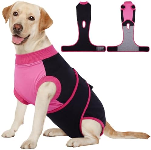 Kuoser Dog Recovery Suit, Female Male Spay Neuter Surgery Suit, Black, XL by Kuoser