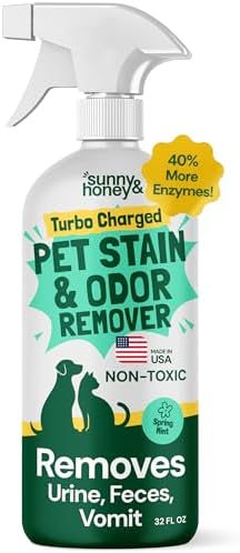 Sunny & Honey Turbo Carpet Cleaner Spray, Enzyme Stain Remover, 32oz Mint by SunnyHoney