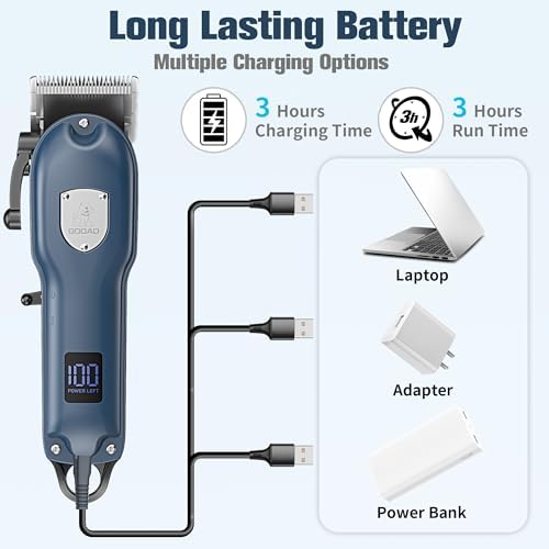 Dog Rechargeable Cordless Clippers for Grooming for Heavy Thick Hair&Coats - Image 3