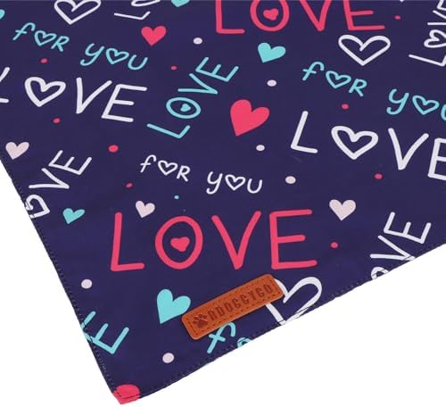 ADOGGYGO Valentine Dog Bandana, Red Blue Heart Love Pet Scarf, Adjustable Fit Pet Valentine Bandanas for Small Dogs (Small) - Image 6