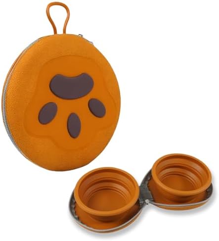 Zegcohjave 2-in-1 Collapsible Dog Bowls,Portable Dog Food and Water Bowl by Unknown