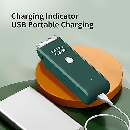 Dog Clippers,Quiet Washable USB Rechargeable Cordless Dog Grooming Kit,Electric Pets Hair Trimmers Shaver Shears for Dogs and Cats Green - Image 5
