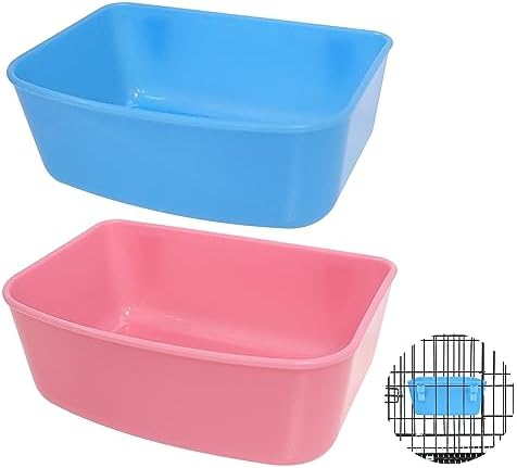 6 Pack Feeder (Blue, Pink), Hanging Feeder,Food and Water Container, Bath Water Bowl Universal for Birds Hamsters Mice Rats Rabbit Guinea Pig Small Pets (S) (S) - Image 7