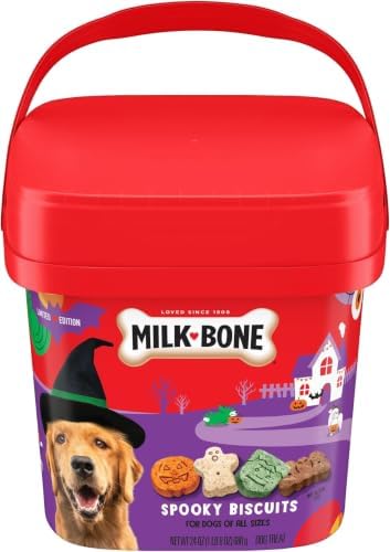 Milk-Bone Spooky Biscuits, Halloween Dog Treats, Pail 24 Oz. / 1.5 Pound (Pack of 6) by Milk-BoneDogTreats