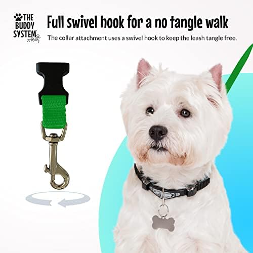 The Buddy System - Hands Free Dog Leash - Small Dog, Large Belt, Green - Image 5