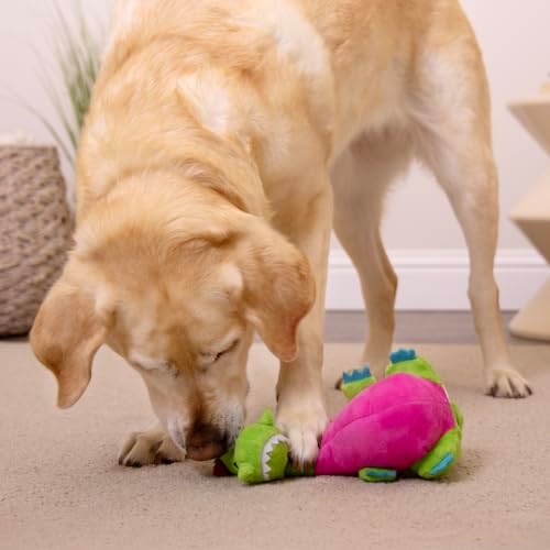 goDog Dragons Pudge Potbelly Plush Dog Toy with Chew Guard Technology, Durable Fabric & Squeaker for Active Play, Green, Medium - Image 7