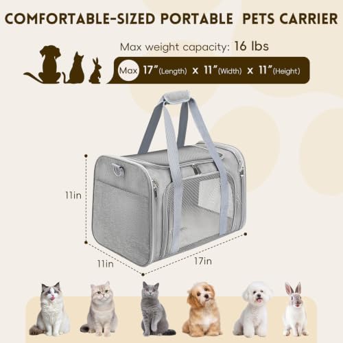 Cat Carrier Soft, Dog Carriers for Small Dog/Large Cat (Up to 16lb) - Image 2