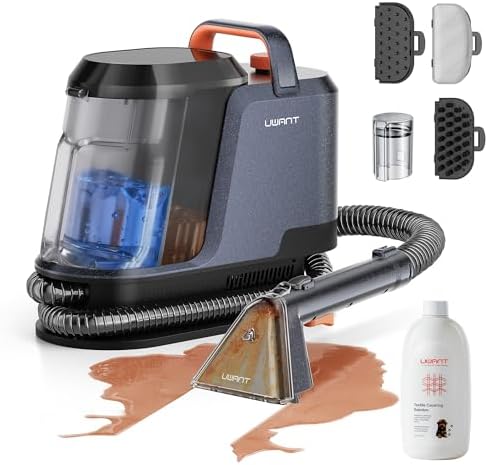 Uwant Carpet Cleaner Machine 18Kpa Portable Carpet Cleaner for Cars Couch, 2in1 Water Tank Upholstery Cleaner, Spot Cleaner with Cleaning Tools, 2.4 Liter Set of 1 by UWANT