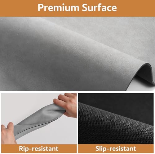 MontVoo Absorbent Dog Food Mat-Dog Mat for Food and Water Bowl | Quick Dry Pet Dish Mat, No Stains & Easy Clean Cat Rug for Messy Drinkers Cat Accessories Pet Supplies, 16"x24", Lightgrey - Image 5