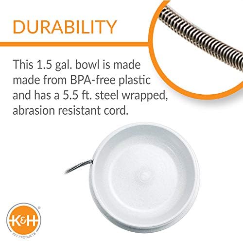 K&H Heated Water Bowl, Thermal-Bowl for Cats & Dogs, Safety Listed, 25W - Image 4