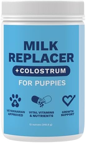 Under the Weather Puppy Milk Replacer Powder + Colostrum | Puppy Milk Replacement Formula | Nutrient-Rich Formula with Colostrum for Immune & Digestive Support – 12 oz by UndertheWeather