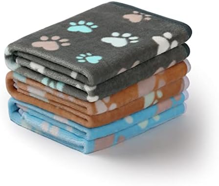 Luciphia Dog Blanket 3 Pack, Soft Cozy Fleece Throw for Puppy Cat,23"x16" by luciphia