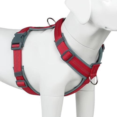 Plutus Pet No Pull Dog Harness, Adjustable Nylon Harness with Soft Padding by PLUTUSPET