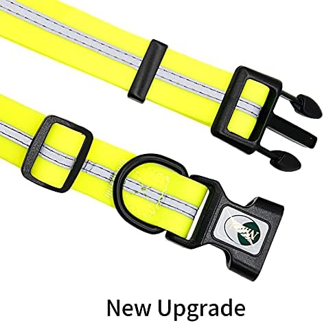 Nimble Reflective Waterproof Dog Collar Adjustable Odor Resistant Easy Clean Pet Collar for Small Medium Large Dogs Night Walking Outdoor Rainy Use (Small (9.45”-14.17”inches), Fluorescent Yellow) - Image 5