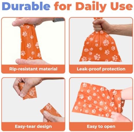 Best Pet Supplies Poop Bags for Dogs - Orange, 240 Count - Image 4