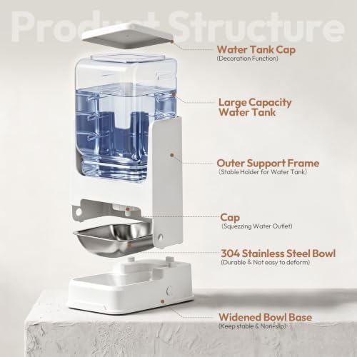 Automatic Cat Feeder, Pet Food Dispenser for Cats Dog (White) - Image 4
