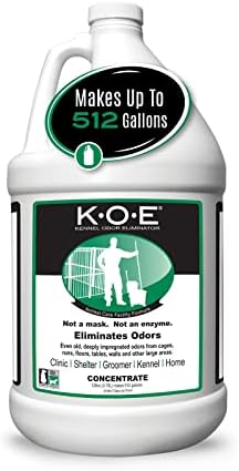 Thornell KOE Kennel Odor Eliminator Concentrate, Odor Eliminator for Strong Odors, Great for Cages, Runs, Floors & More, Pet Odor Eliminator for Home & Kennel w/Safe, Non-Enzymatic Formula, 128 oz by Odorcide
