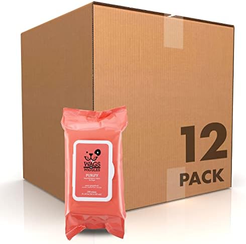 Wags & Wiggles Hypoallergenic Dog Wipes, Zesty Grapefruit, 100 Count, 12-Pk by iHerb